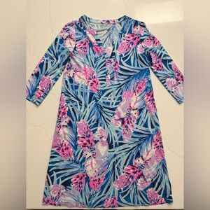 Lilly Pulitzer blue and pink cotton dress